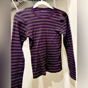 Striped crew-neck shirt